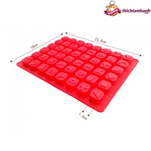 Khuôn silicon 48 ký tự chữ số