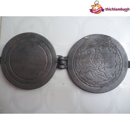 Khuôn bánh kẹp trơn nhôm chống dính Huỳnh Anh size NHỎ - 16 cm