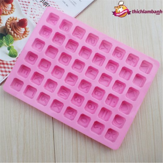 Khuôn silicon 48 ký tự chữ số