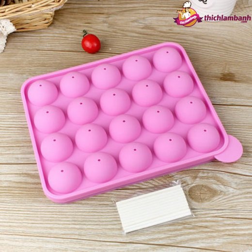 Khuôn silicon cakepop 20 tròn