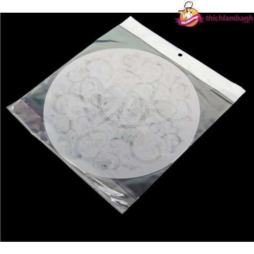 Set 4 tấm decor tạo hình mặt bánh / Stencil decor