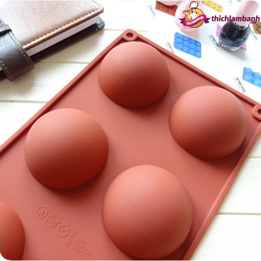 Khuôn silicon 6 lỗ bán nguyệt lớn