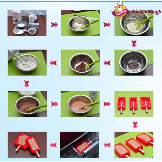 Khuôn kem silicon EATME - hình sọc xéo