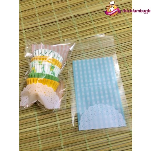 Túi dán mẫu sọc ren 7 * 10 cm - 100 túi