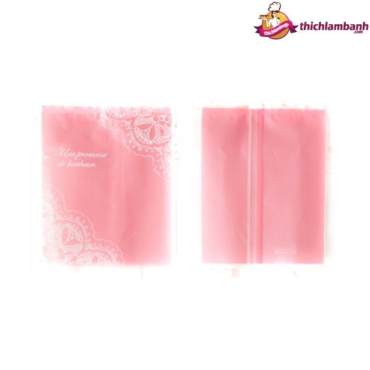 Túi ép mẫu ren hồng bánh 75g - 10 túi