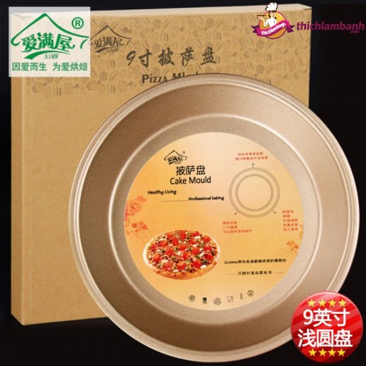 Khuôn pizza vàng 9 inch