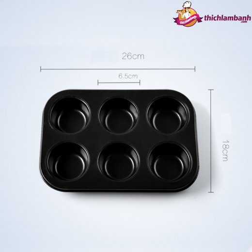 Khuôn cupcake 6 lỗ AIMW