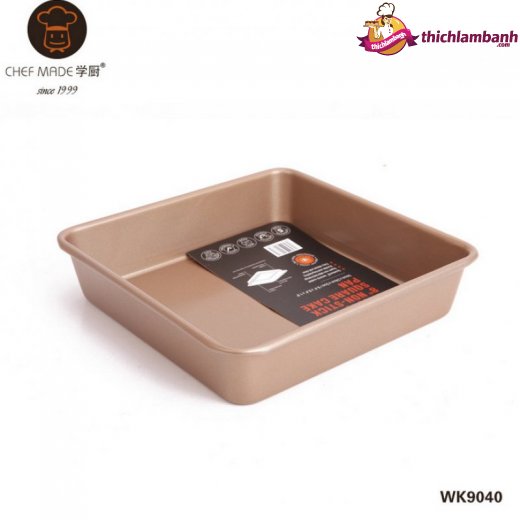 Khuôn vuông Chefmade đáy liền 9040