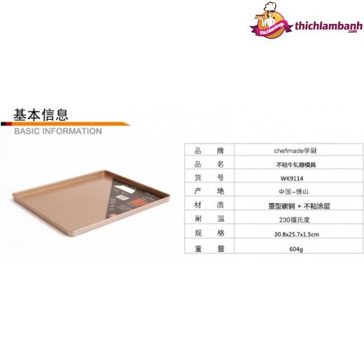 Khuôn chữ nhật Chefmade wk9121