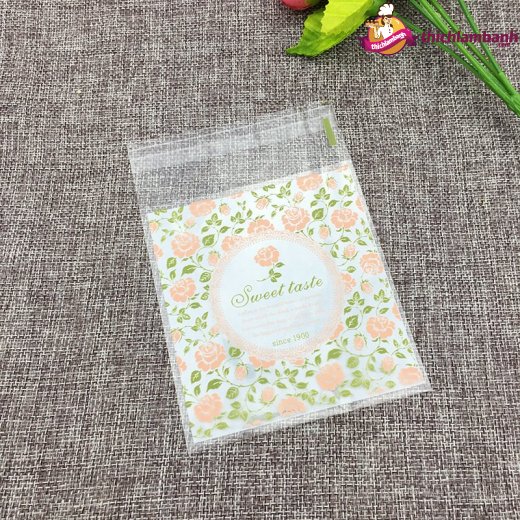 Túi dán mẫu hoa hồng dây leo 10cm