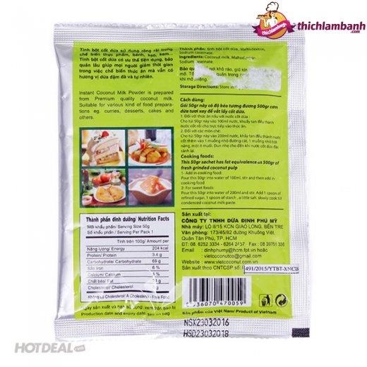 Bột Cốt Dừa Định Phú Mỹ 50 gr
