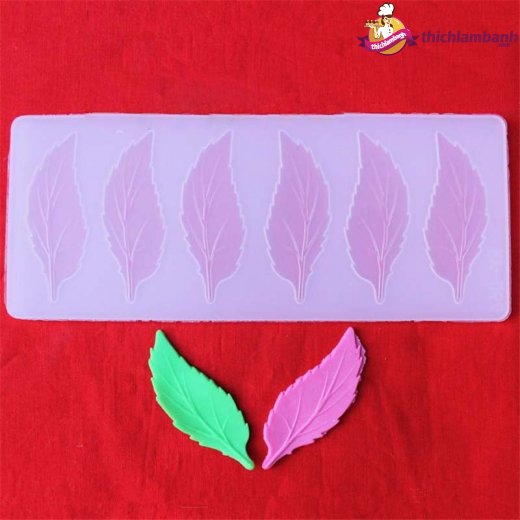 Khuôn silicon mỏng decor 6 lá cưa