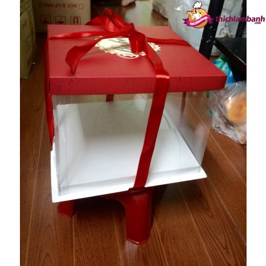 Hộp bánh kem mica 30cm