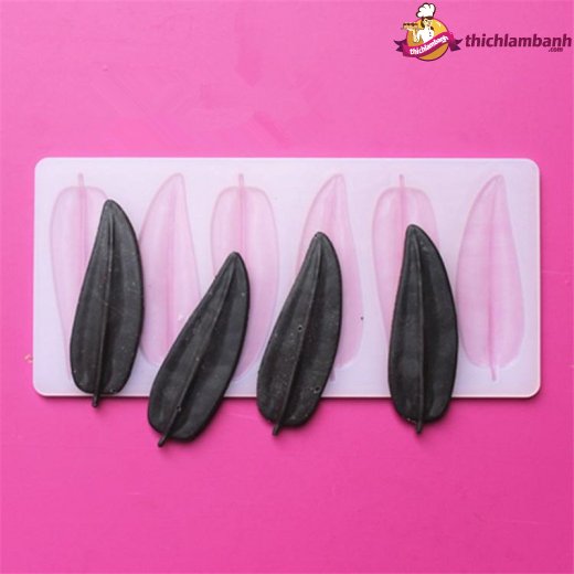 Khuôn silicon mỏng decor 6 lá