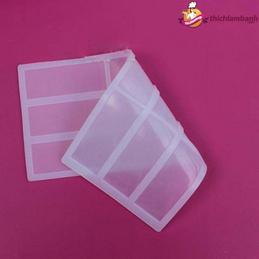 Khuôn silicon mỏng decor 9 ô chữ nhật