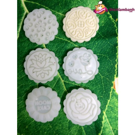 Khuôn lò xo 50g tròn 6 mặt moon cake