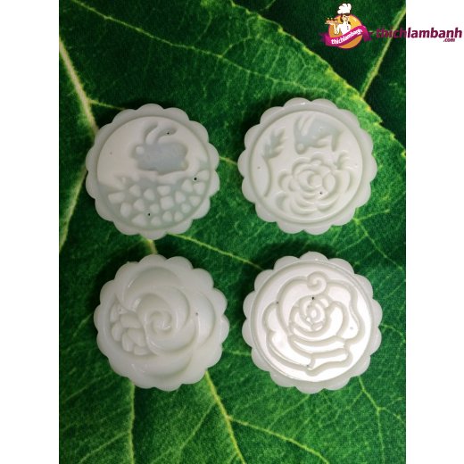 Khuôn lò xo 50g tròn 4 mặt thỏ