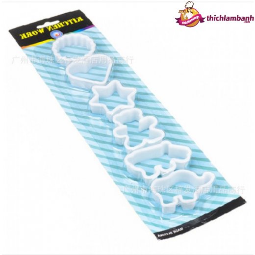Bộ nhấn cắt cookie nhựa 6 hình