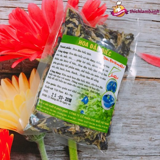 Bột Tạo Màu Tự Nhiên - Hoa Đậu Biếc (DẠNG HOA) 20 gr