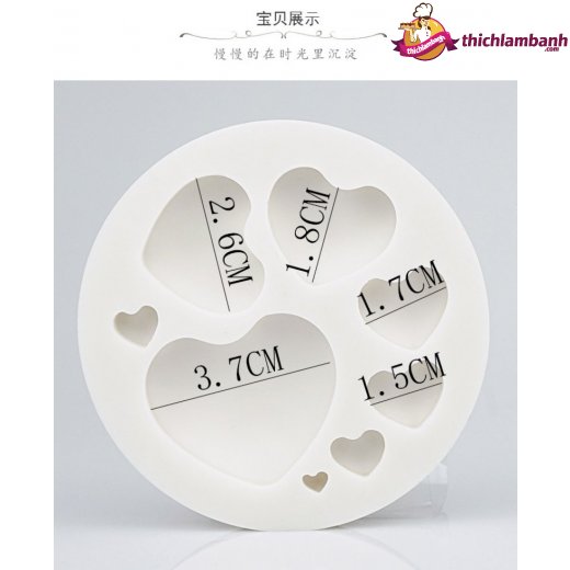 Khuôn silicon 4D 8 tim MK - 063