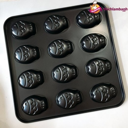 Khuôn chống dính 12 con cá