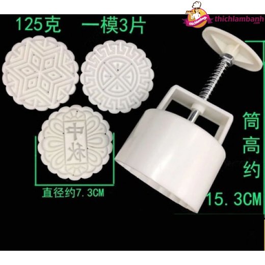 Khuôn lò xo 125gr tròn 3 mặt hoa truyền thống