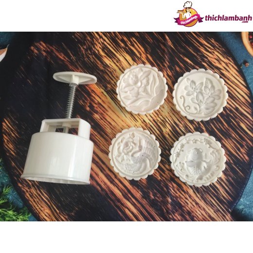 Khuôn lò xo 150-190gr tròn 4 mặt chim cá hoa
