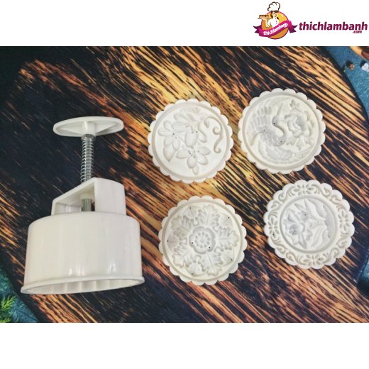 Khuôn lò xo 200gr tròn 4 mặt hoa tiên hạc