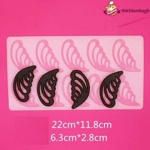Khuôn silicon mỏng decor 10 cánh bướm
