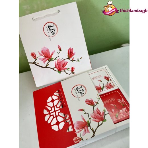 Hộp giấy trung thu 4 bánh > 200gr ( 4 hộp con )