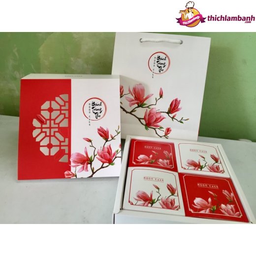 Hộp giấy trung thu 4 bánh > 200gr ( 4 hộp con )