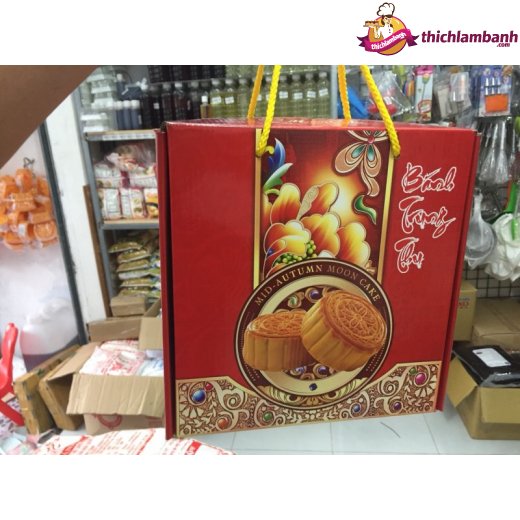 Hộp giấy trung thu 4 bánh dày