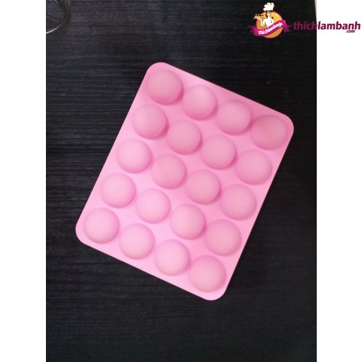 Khuôn silicon hình bán nguyệt 20 lỗ tròn