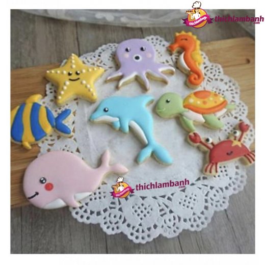 Bộ 8 nhấn nhựa sinh vật biển