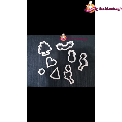 Bộ 8 nhấn nhựa Chim Hồng Hạc trái cây nhiệt đới