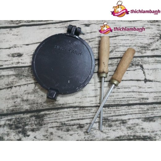 Khuôn bánh kẹp trơn nhôm chống dính Huỳnh Anh size Lớn- 20 cm