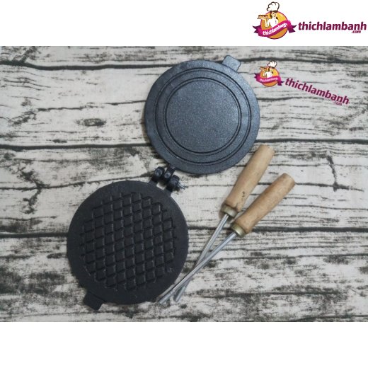Khuôn bánh kẹp trơn nhôm chống dính Huỳnh Anh size Lớn- 20 cm
