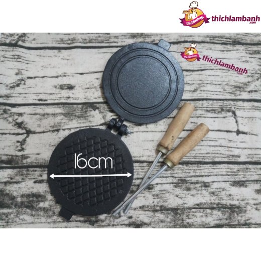 Khuôn bánh kẹp trơn nhôm chống dính Huỳnh Anh size Lớn- 20 cm