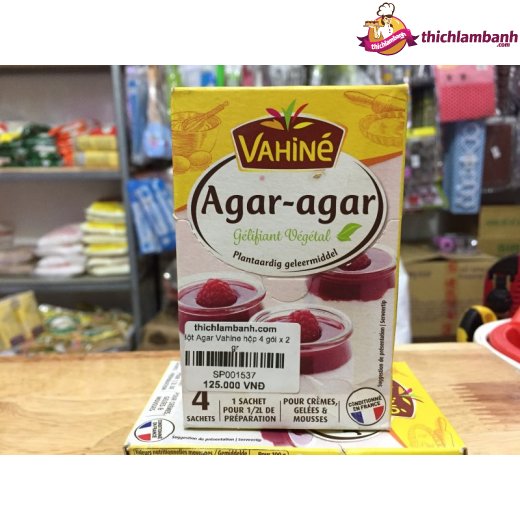 Bột Agar Vahine hộp 4 gói x 2 gr