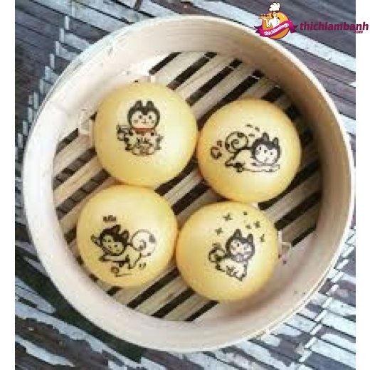 Sticker giấy gạo dán bánh bao 42 hình
