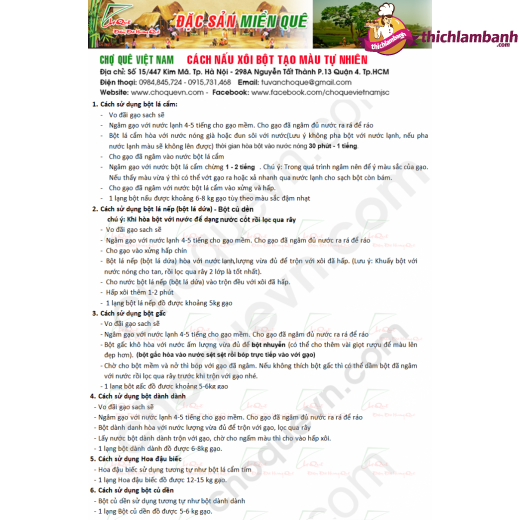 Bột tạo màu tự nhiên - cà rốt