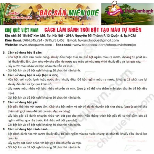 Bột tạo màu tự nhiên - cà rốt