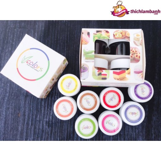 Bộ 8 màu thực phẩm V color dạng gel