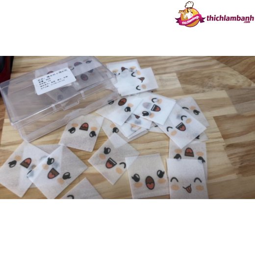 Sticker giấy gạo dán bánh bao 42 hình