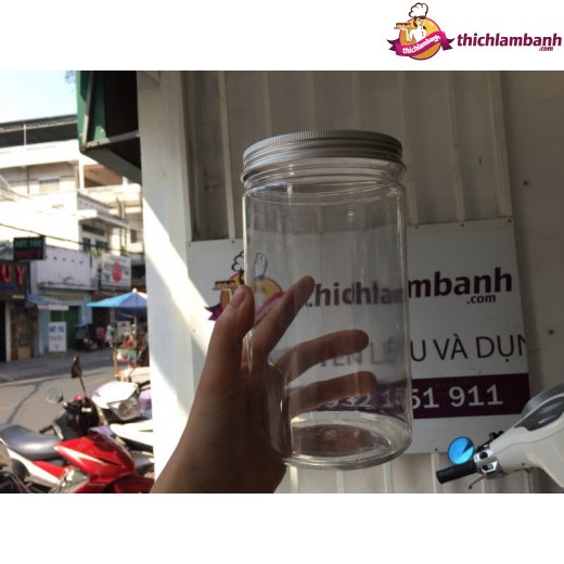 Hủ Nhựa Pet nắp nhôm - Thiết 1 Lít