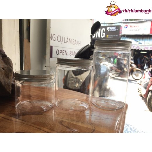 Hủ Nhựa Pet nắp nhôm - Thiết 1 Lít