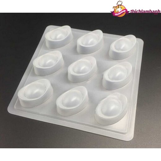 Khuôn nhựa trắng rau câu 9 thỏi vàng