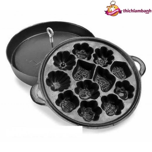 Khuôn làm bánh bông lan, bánh thuẫn chống dính Huỳnh Anh - 12 bông