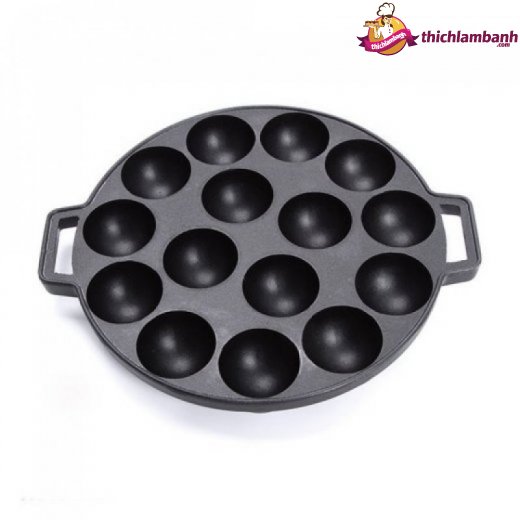 Khuôn không dính làm bánh bạch tuộc Takoyaki Nhật 14 bánh