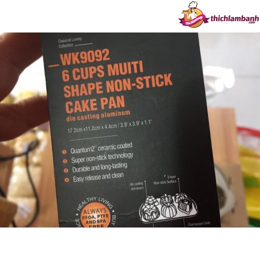 Khuôn chống dính Chefmade 6 hoa w9020
